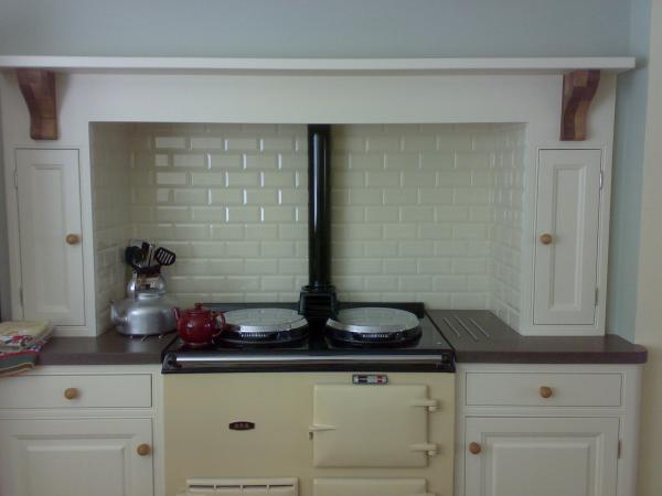 AGA splashback in brickbond