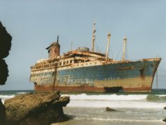 American star shipwreck,which has now sunk altogether