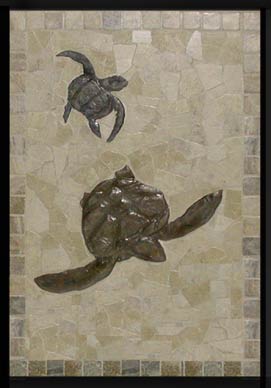 big 4ft tall turtle mural