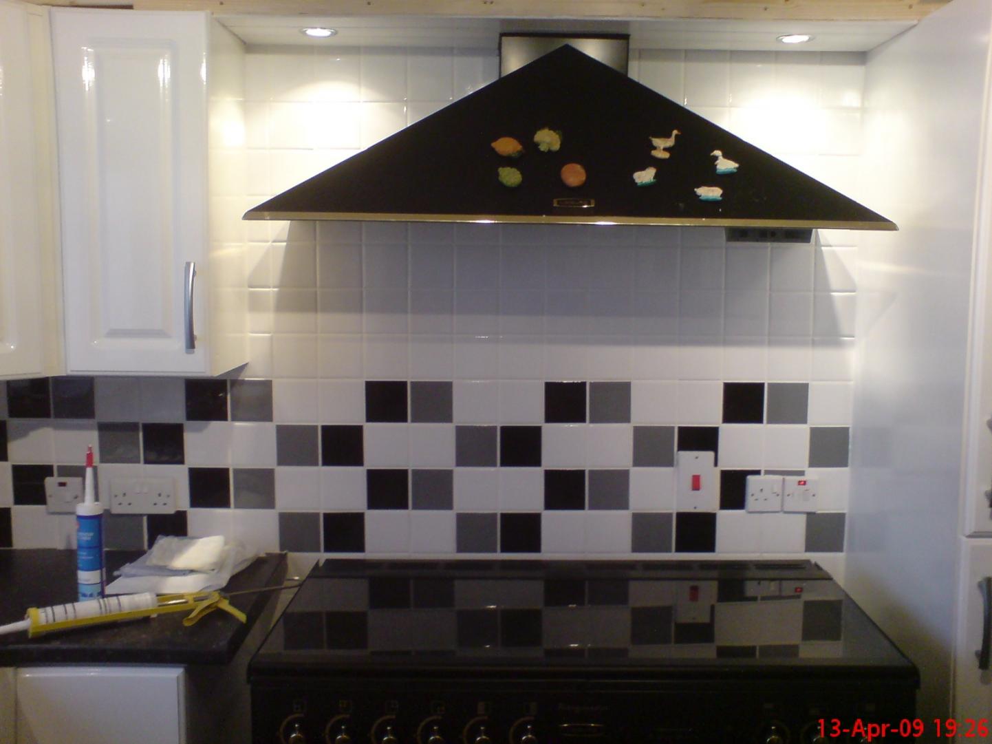 Black and white kitchen