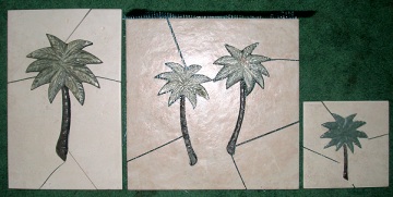 classic palm tree tile mural choices