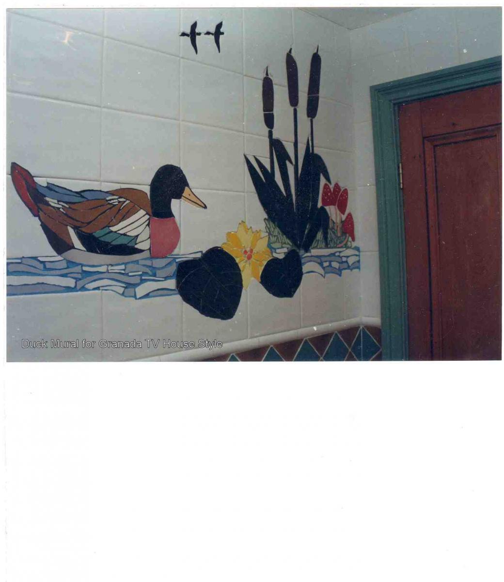 Duck Mural this was done for first house style program on Tv got filmed putting the eye in .