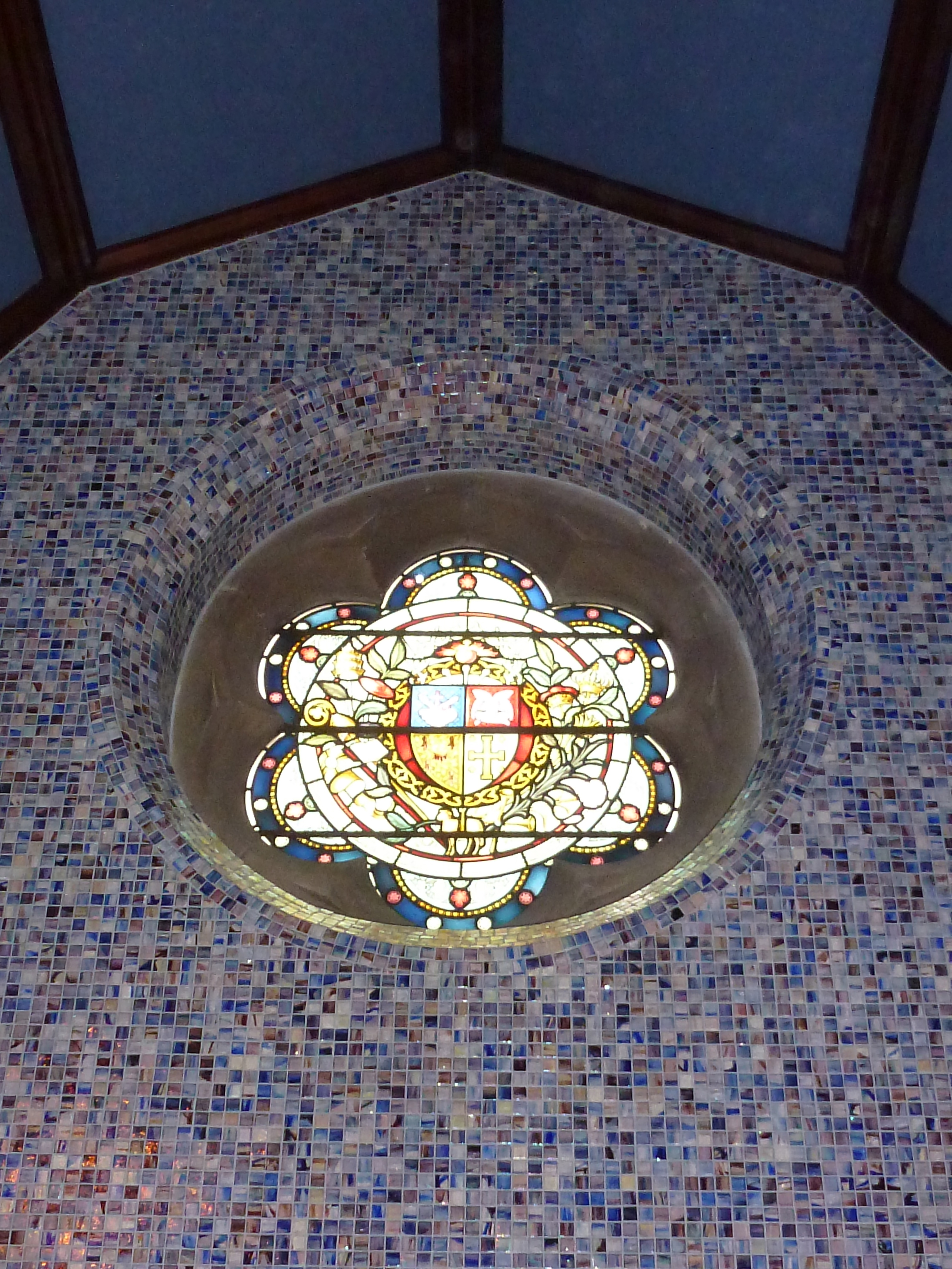 feature wall in glass mosaic in church