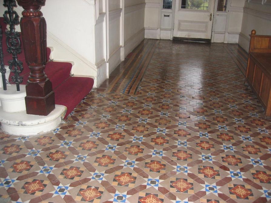 Finished over new screed murray screed was built up in layers until we could tile across to meet sections which had dipped etc.