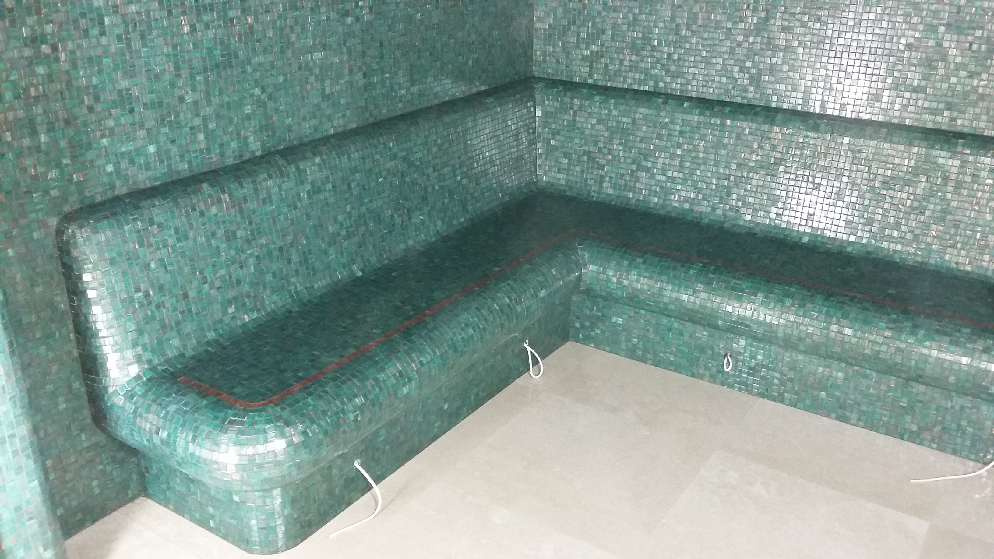 glass mosaic steam room