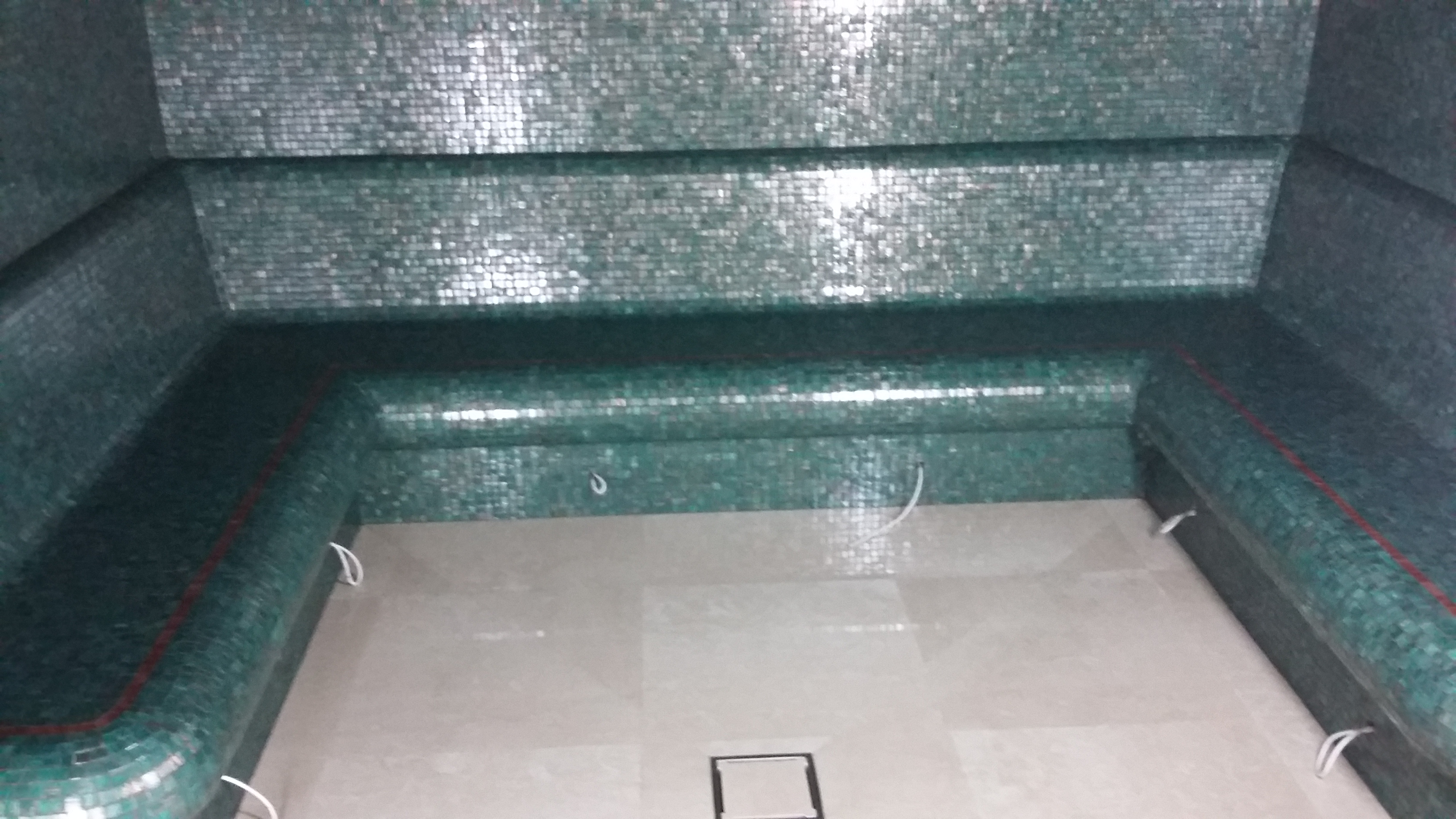 glass mosaic steam room