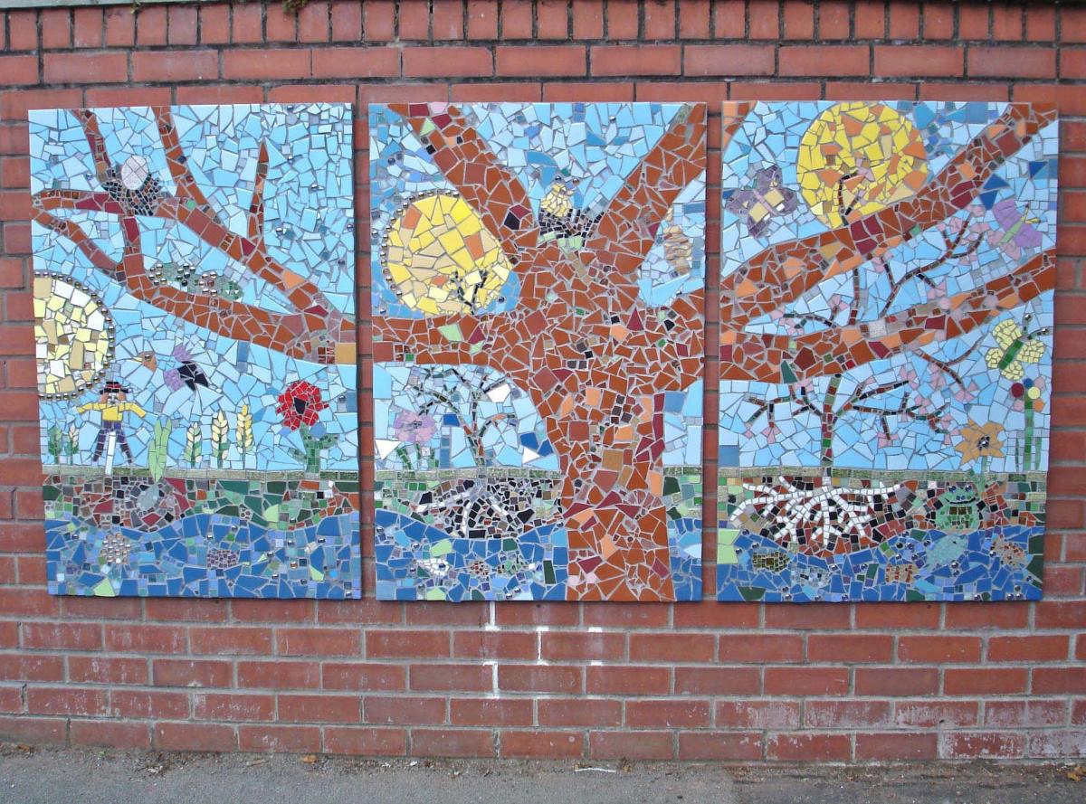 Green Day Mosaic made with Chorlton C E Primary