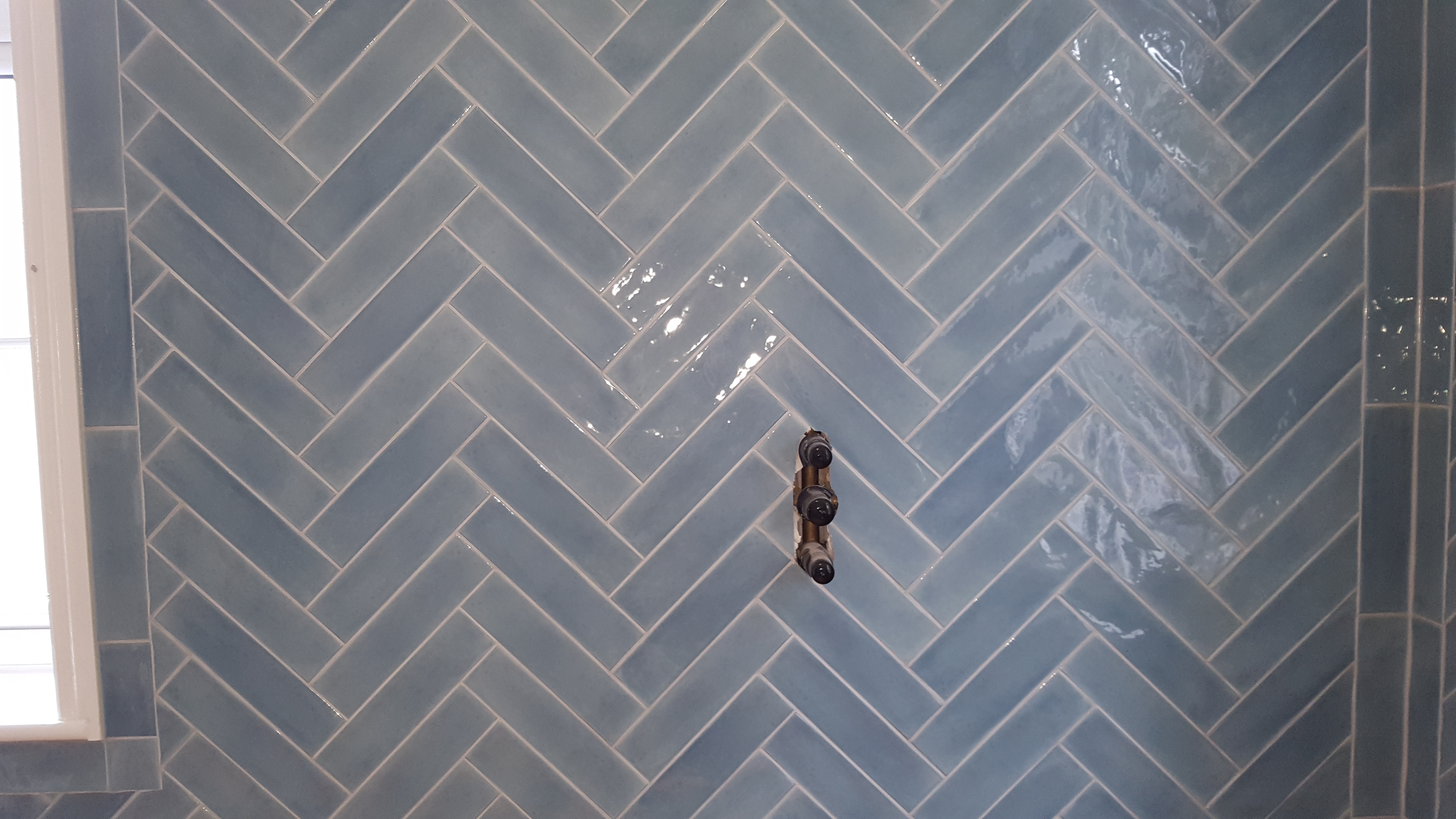 Herringbone bathroom