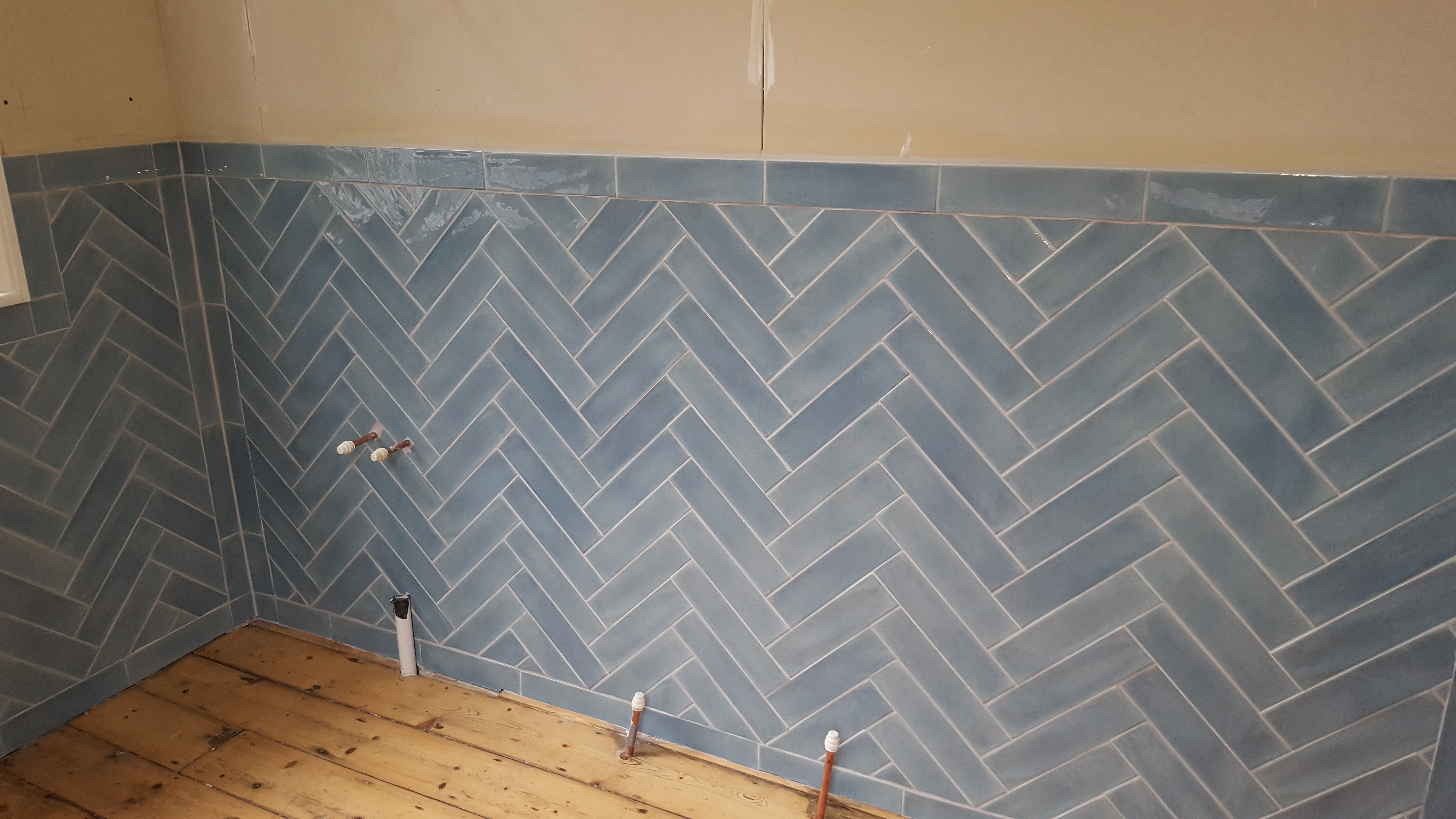 Herringbone bathroom