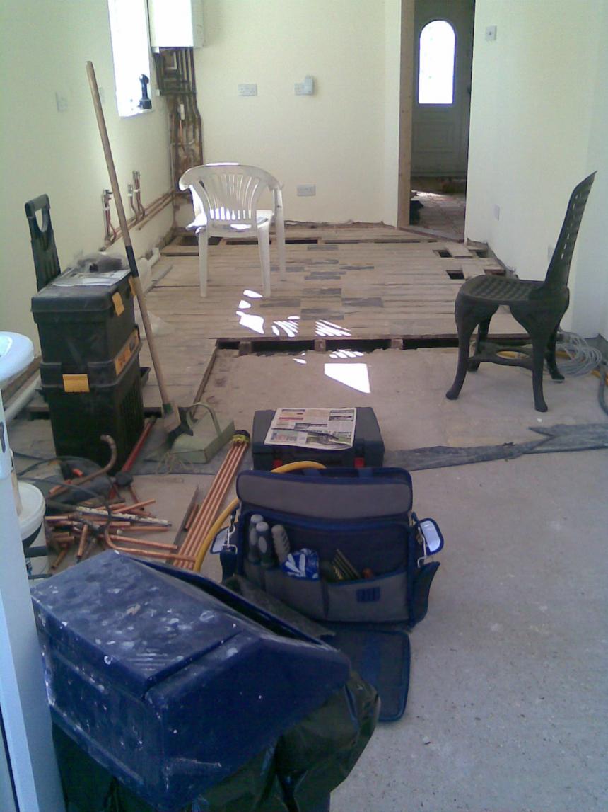 in back door looking into kitchen and hallway