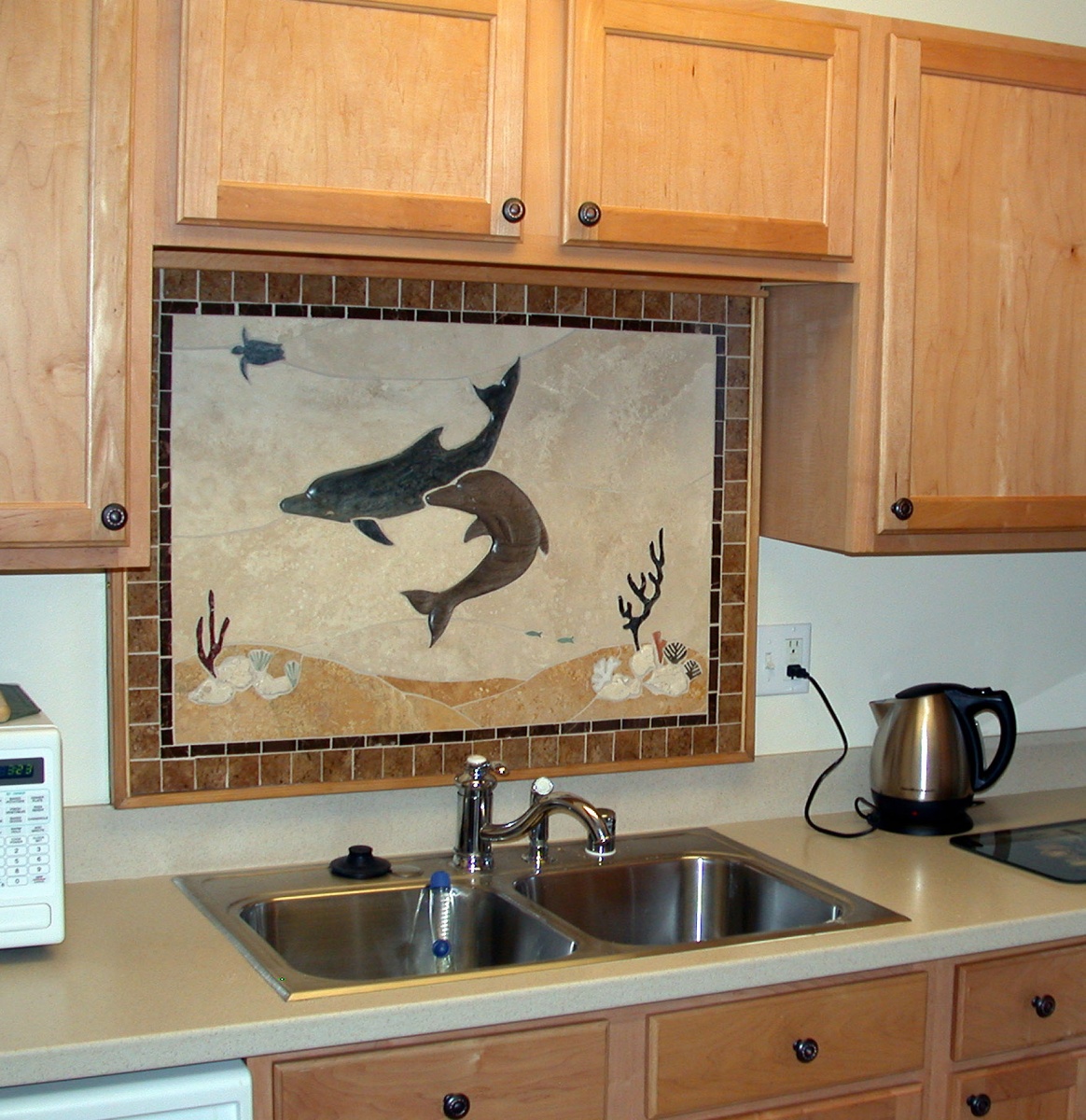 kitchen splash dolphins (customer's design)