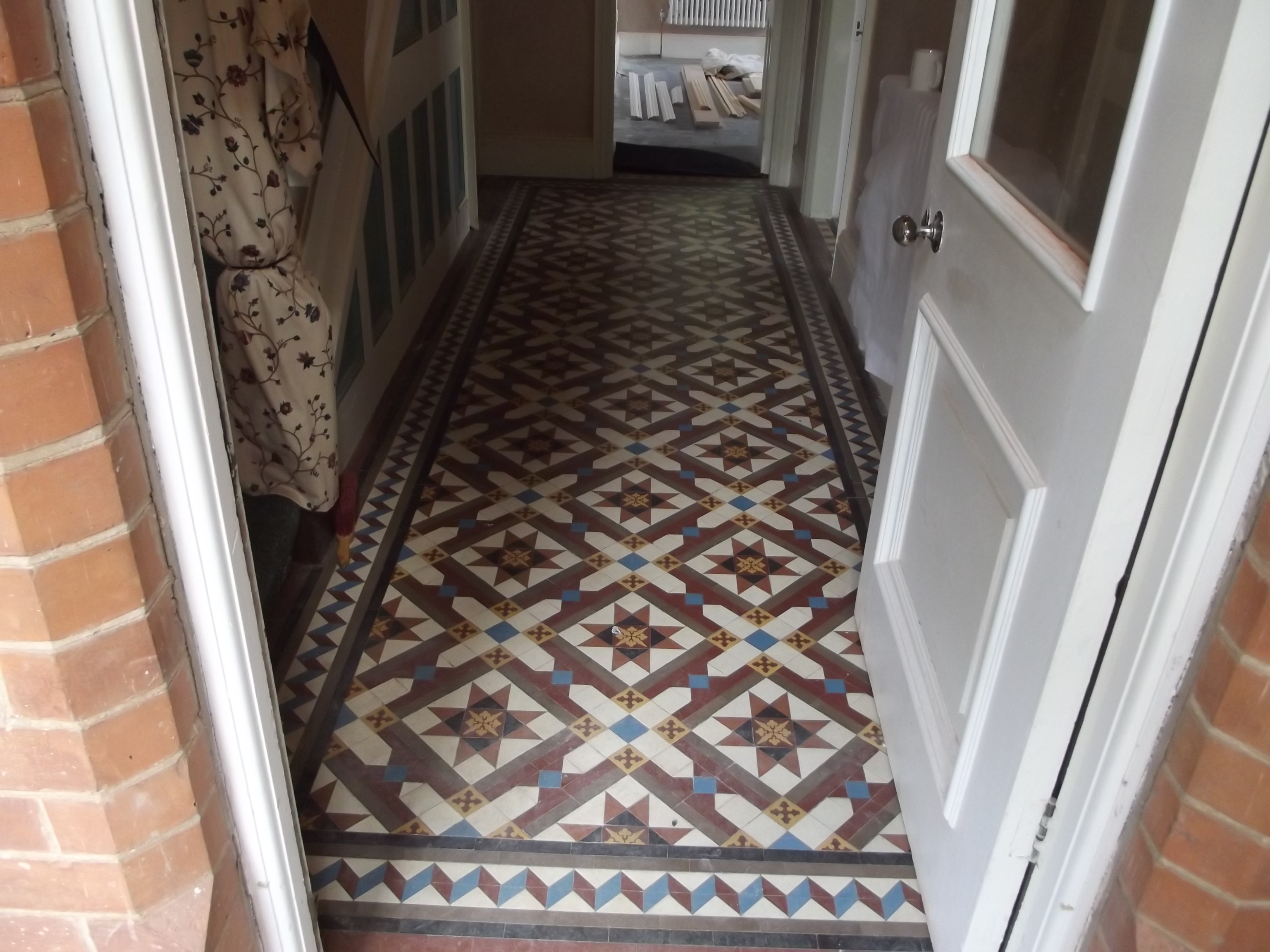 Louth Victorian encaustic & geometric tiled floor