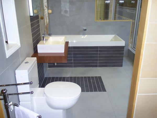 Maidenhead - tiled shop showroom using various porcelain tiles from the Villeroy & Boch range