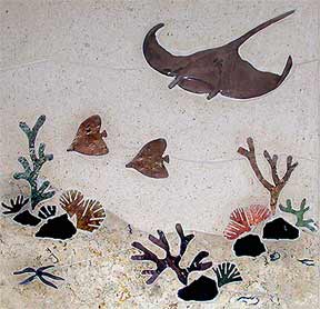 manta ray  reef mural