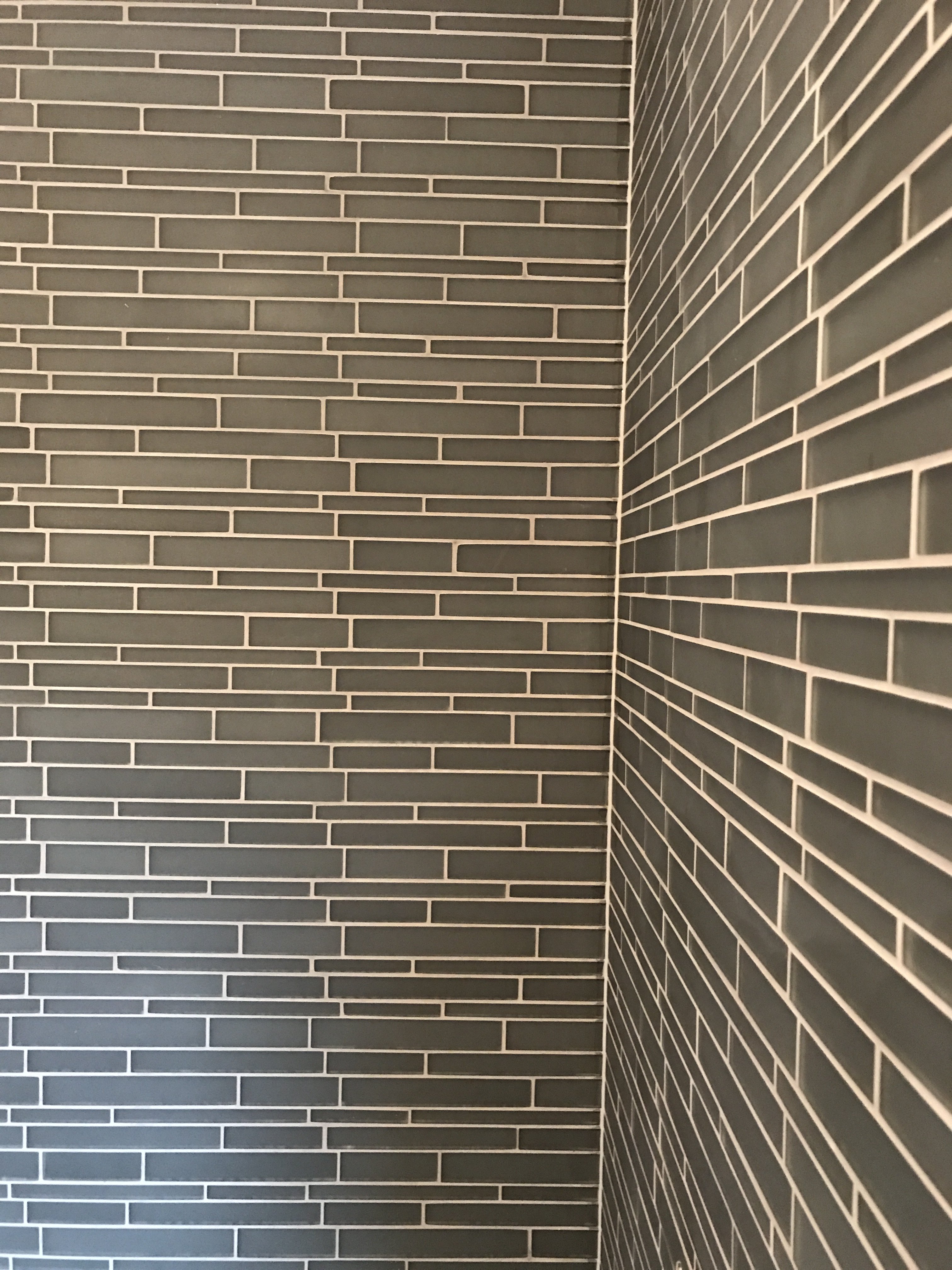 Matte grey glass mosaic