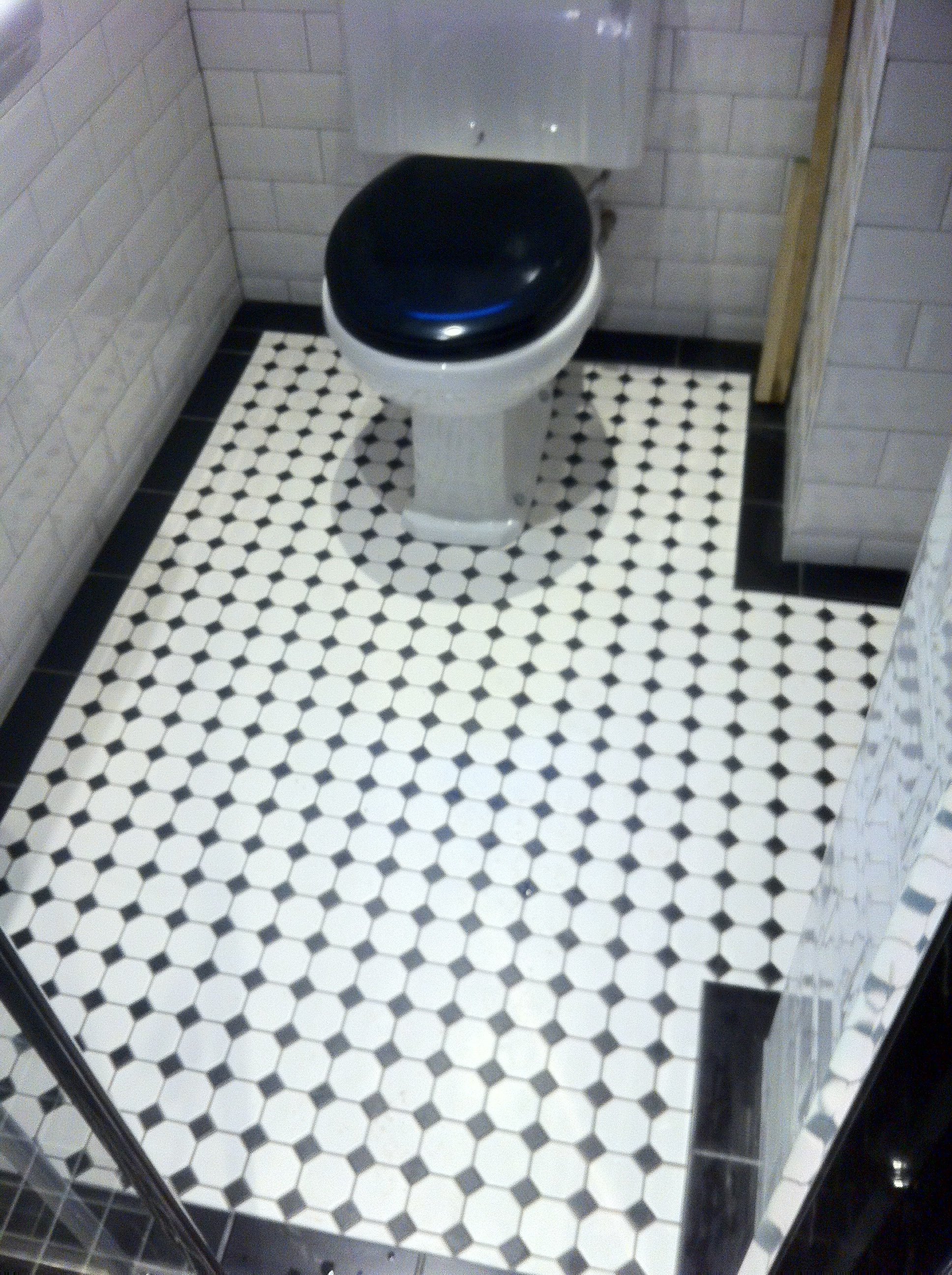 Mosaic toilet floor