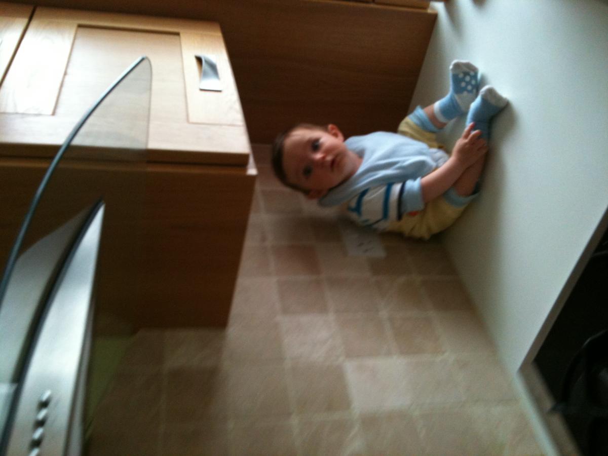 My Godson on our kitchen worktop some time ago /does not fit there anymore :)/