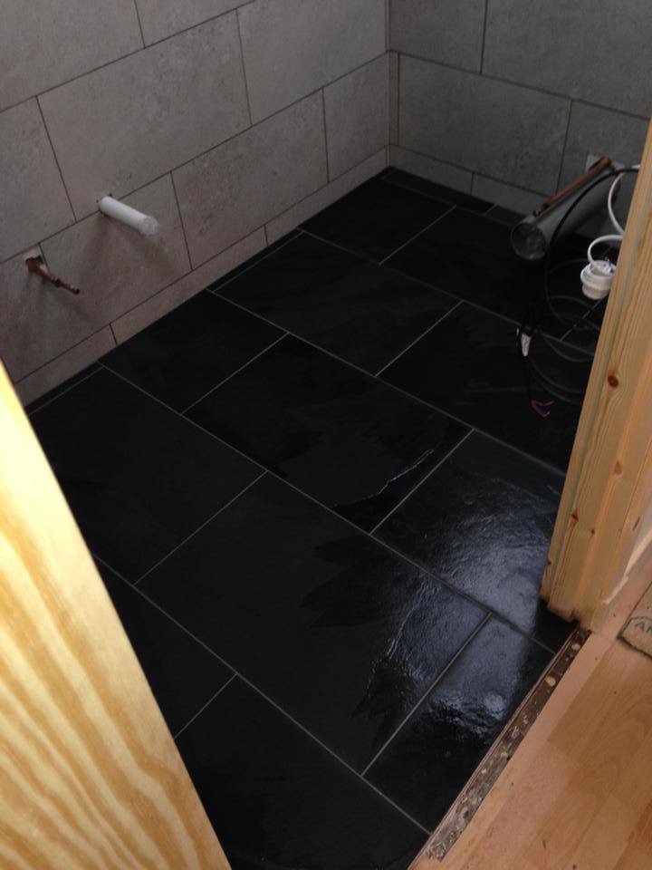 Natural slate floor @ Westburn Road, Aberdeen