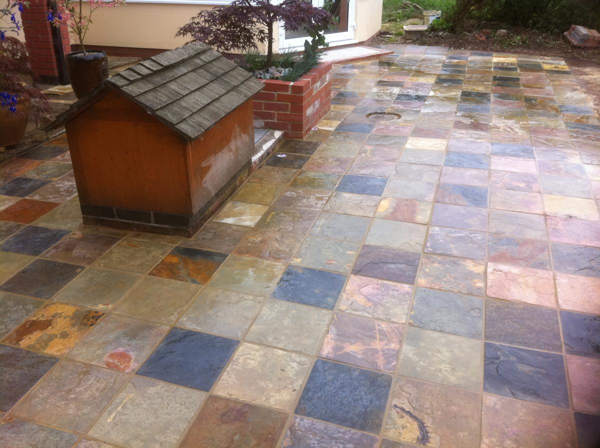 outside slate patio