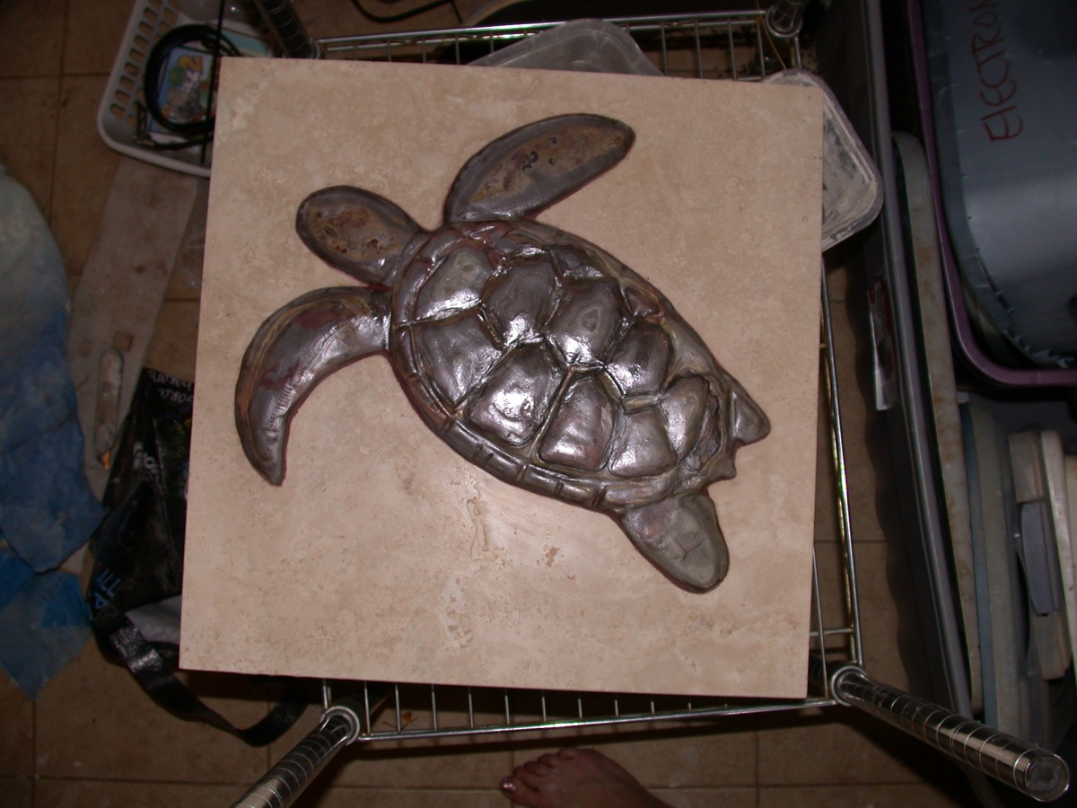 overlay turtle on 18x18 travertine