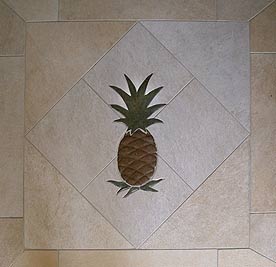 pineapple entry Floor mural