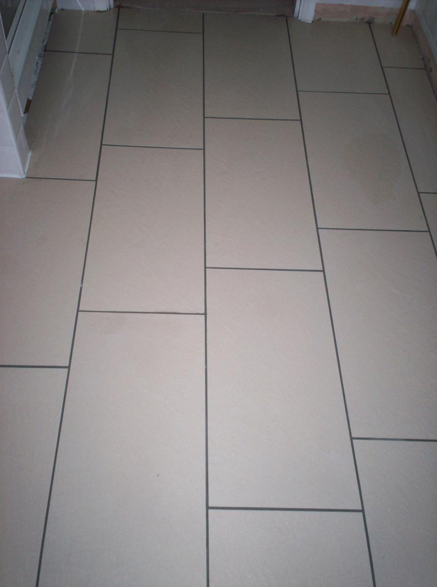 Porcelain Floor on Hardiebacker board.