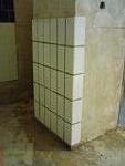 represents frost proof tiling(no cuts) grouted with sand and cement