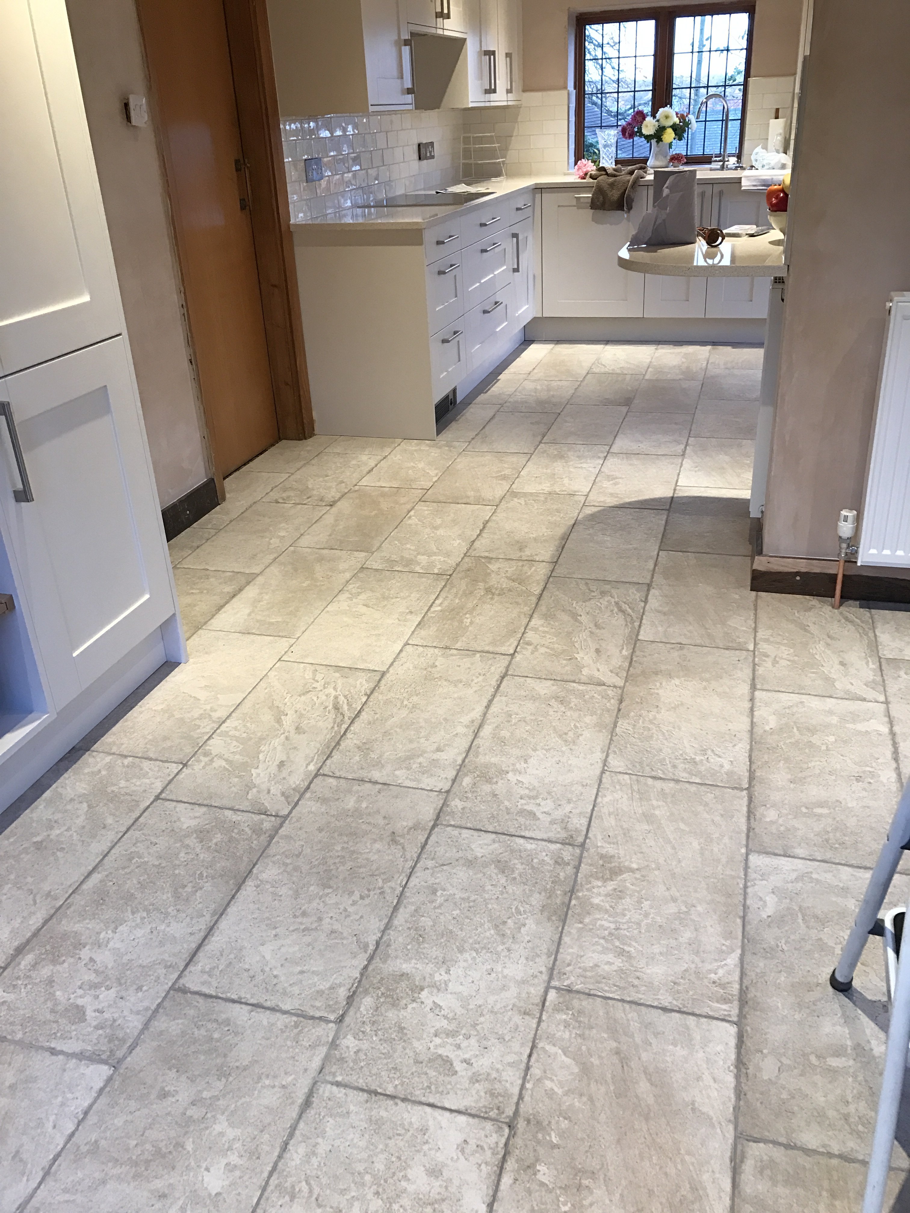 Rustic kitchen walls and floor