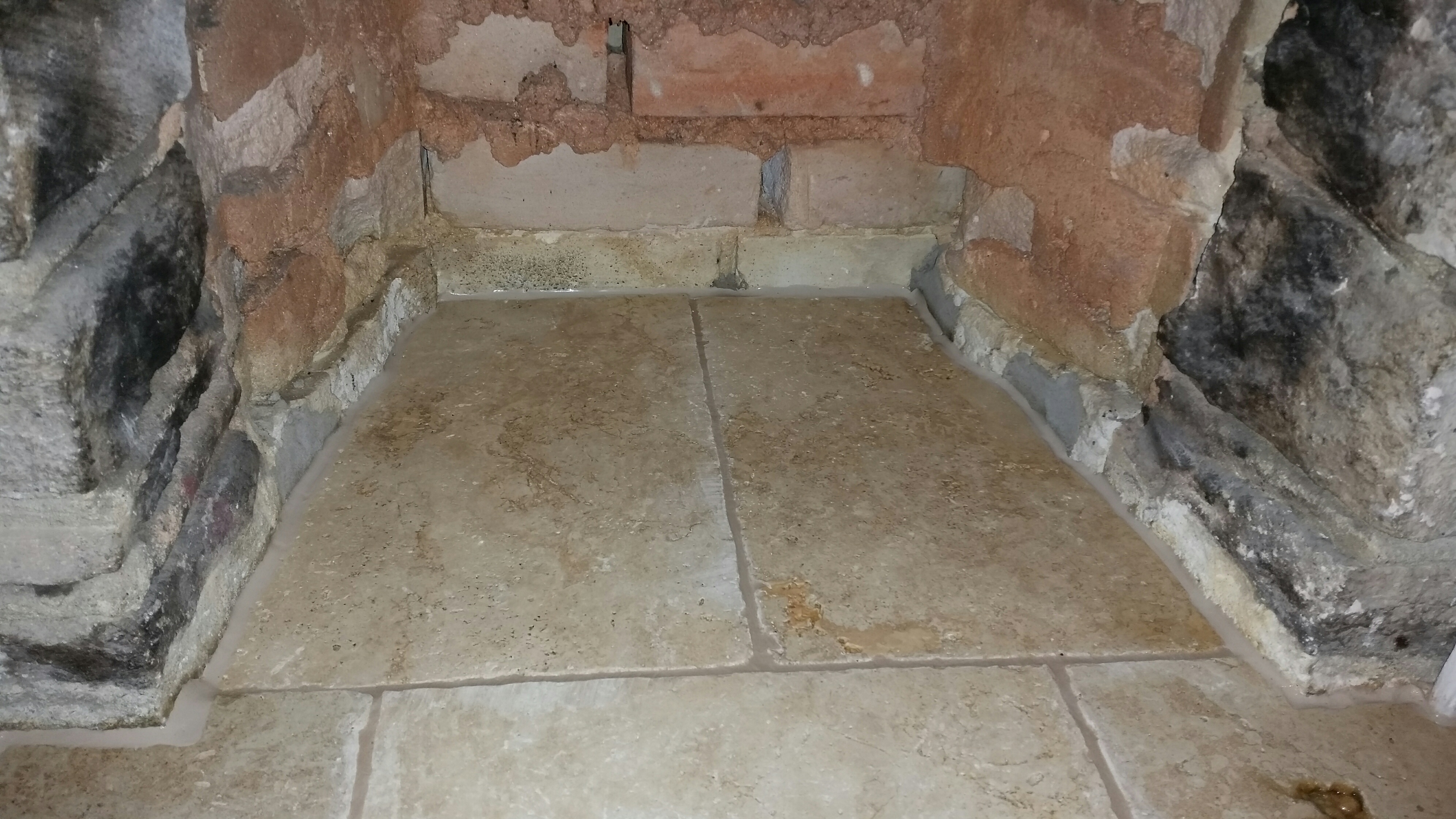 Sealed, grouted and edges sealed. Lovely.