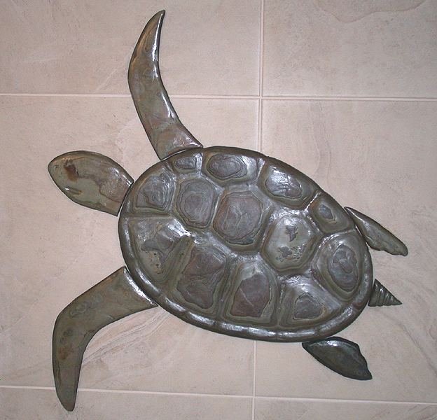 shower wall overlay turtle 28"