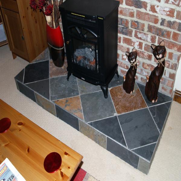 Slate fireplace