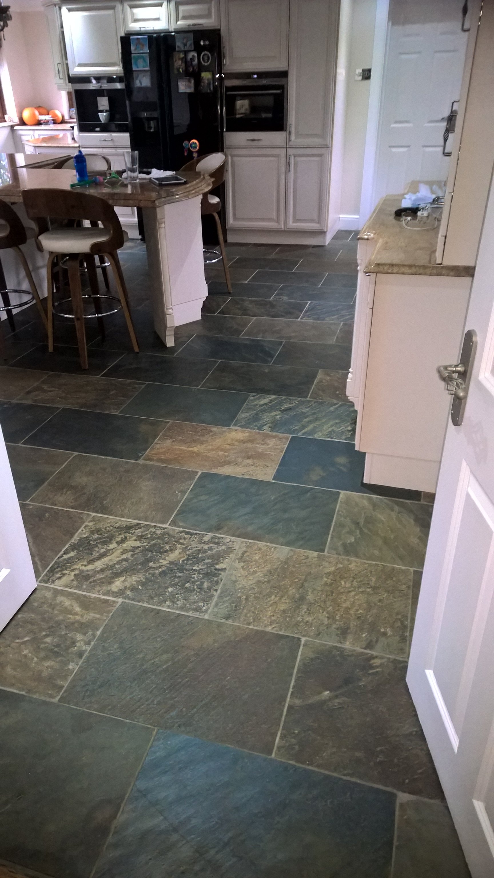 Slate kitchen floor