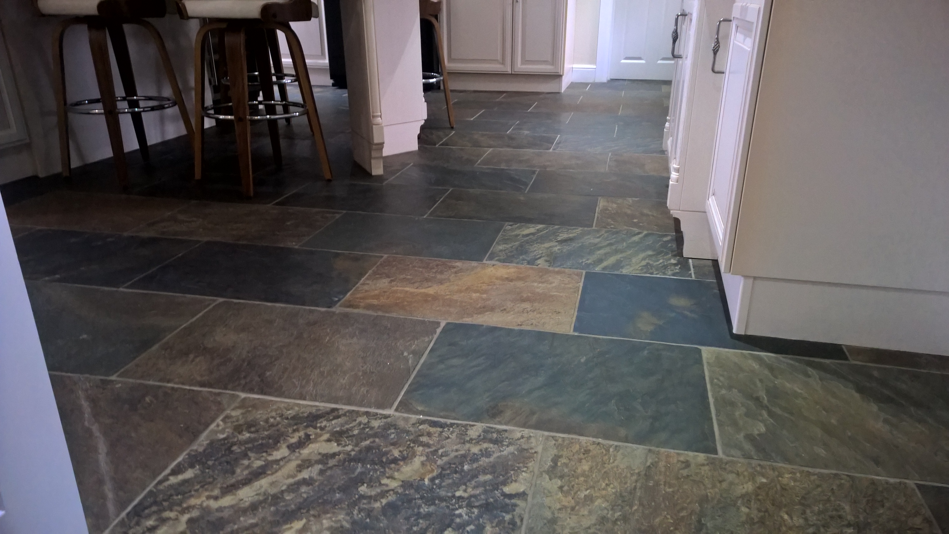 Slate kitchen floor