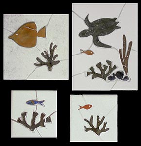 Small reef tile murals