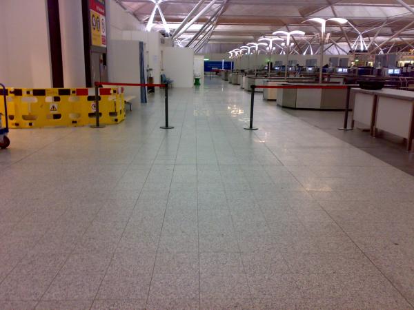 stansted airport floor tiling