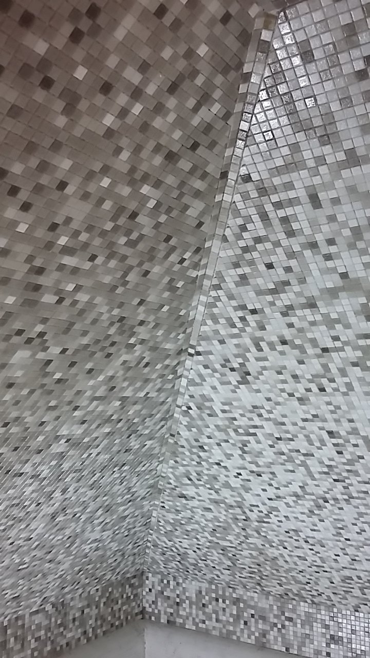 Steam room-Bisazza 10mm paper-faced mosaic