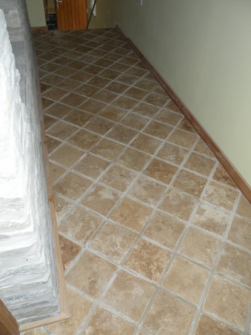 That grouting is just wet - NOT dirty...LOL