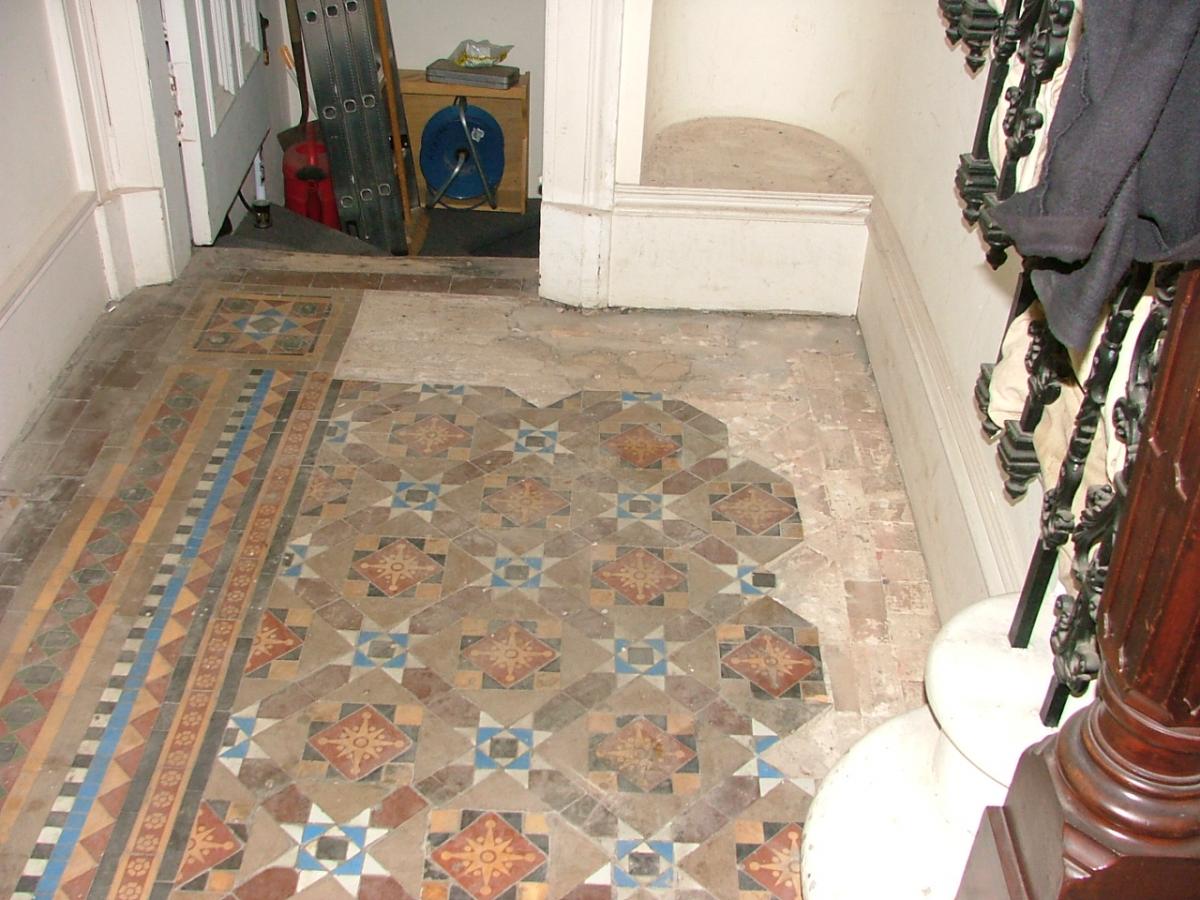 tiles removed prior to rescreeding & restoration murray