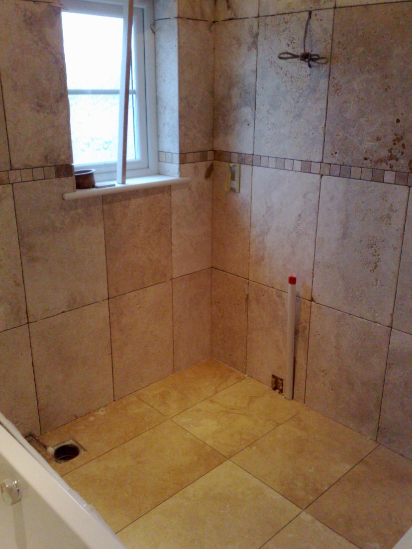 travertine bathroom