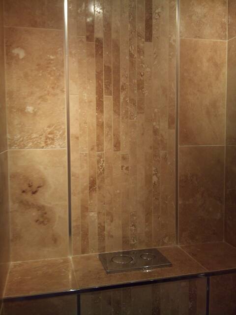 Travertine Cloakroom