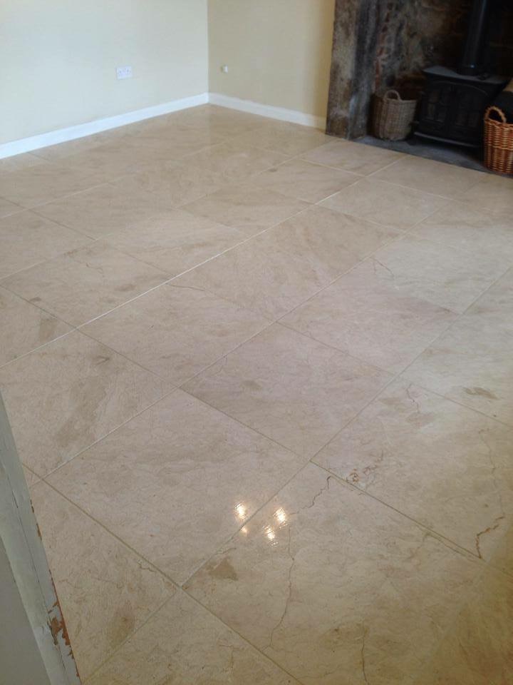 Travertine stone floor @ Sauchen, Aber