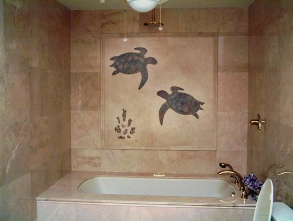 TWO TURTLE SLAB BATHTUB