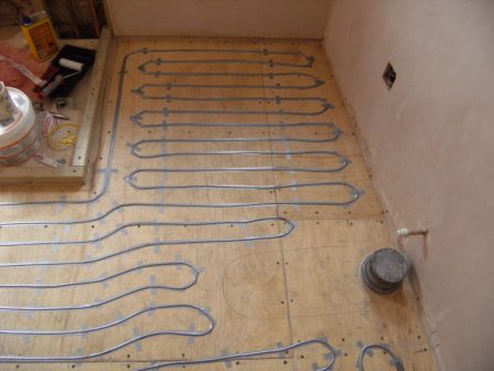 undertile electric heating installed