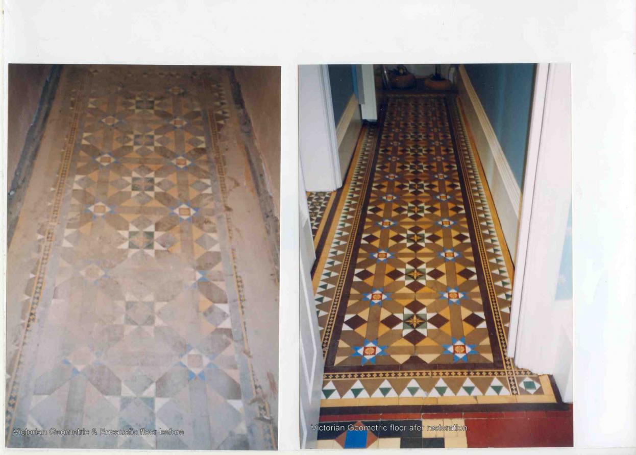 Victorian Geo & Enc floor same again years of neglect .